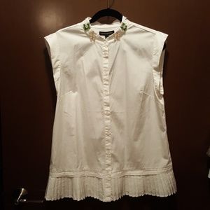BRAND NEW Banana Republic Jewel Collar Top